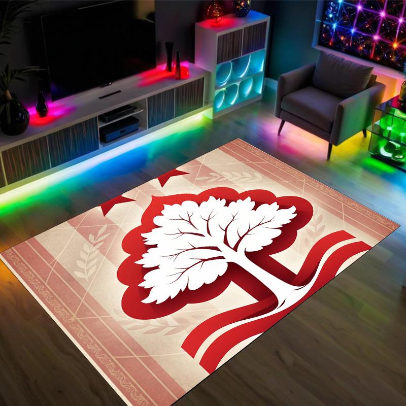 Nottingham Forest Design Crystal Velvet Carpet Cozy Non?Slip Printed Rug For Bedroom Living Room Entrance