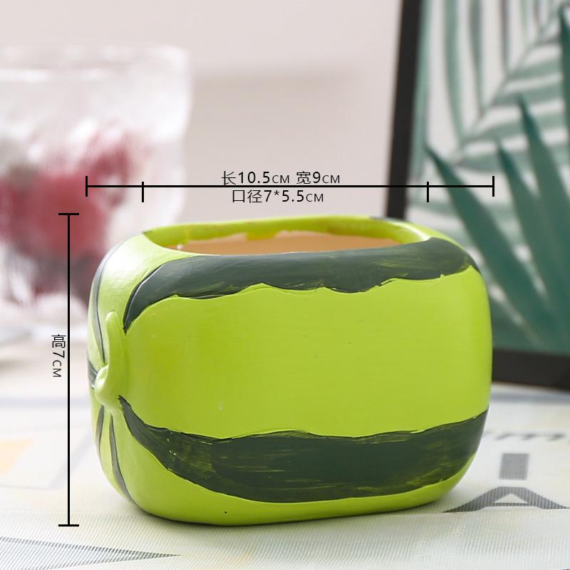 Керамический цветочный горшок ручной работы для суккулентов, милые фрукты, креативная ваза, простое украшение дома и комнаты