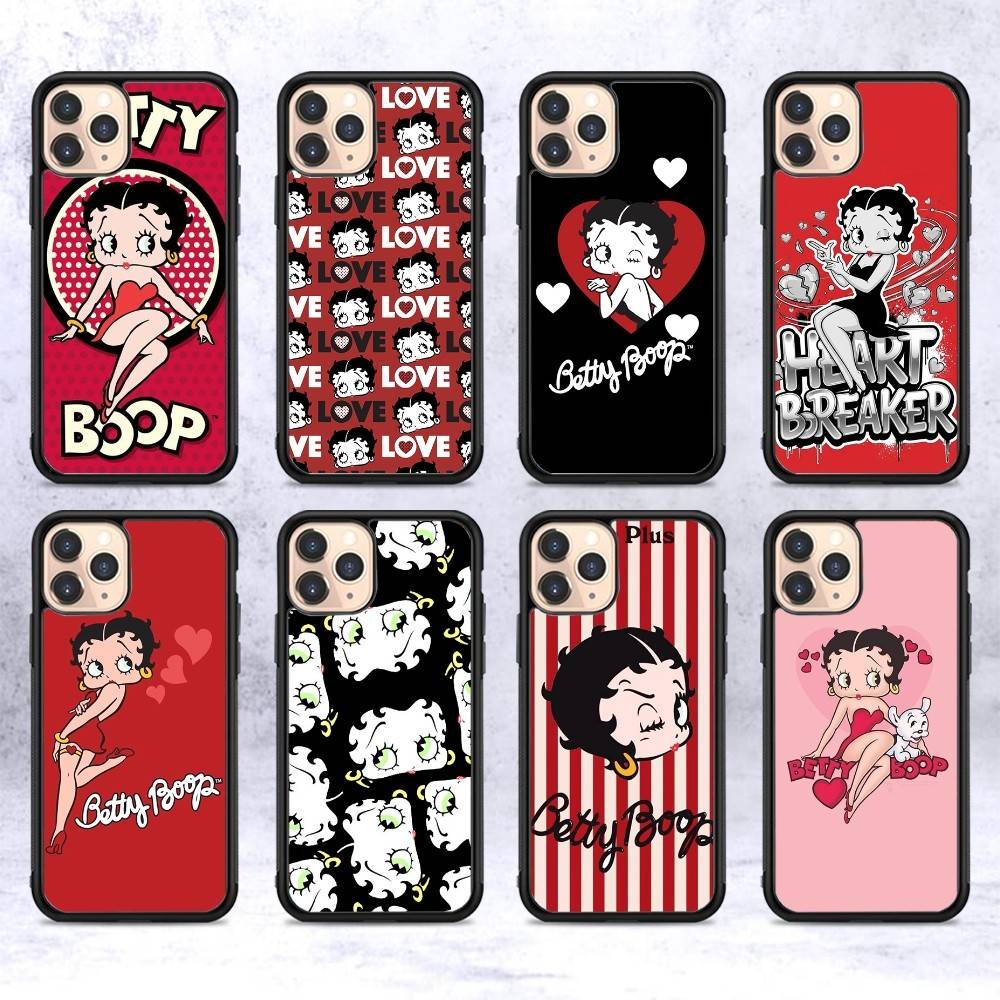 Анимация B-Бетти Буп Защитный чехол для телефона из ПК+ТПУ для IPhone 17 16 Pro Max 15 Plus 14 13 12 11 Чехол