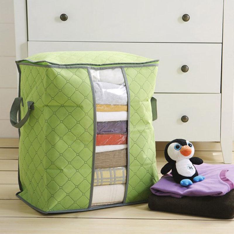 Thick Non-woven Bamboo Charcoal Color Clothing Storage Bag