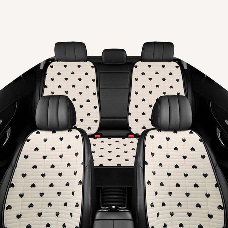 Новая мода с мультяшным медведем/любовным принтом, моющийся чехол на автомобильное сиденье, подушка, милый коврик для автомобильного сиденья, декор спинки, автомобильный Стайлинг, интерьер