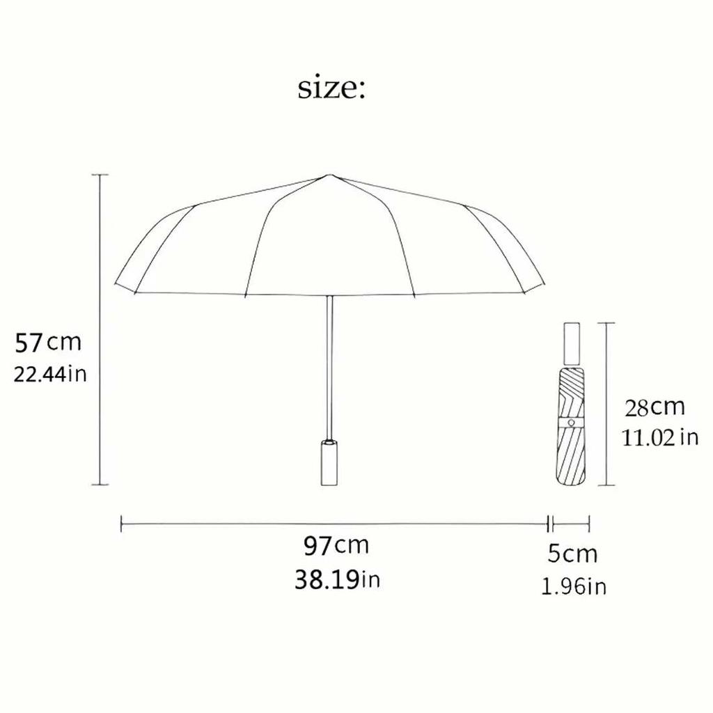Colorful Cartoon Face Portable Automatic Umbrella with 8-Rib Compact Design for Women/Men Outdoor Accessory Best for Christmas