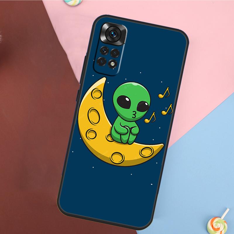 Эстетичный милый мультяшный чехол-пришелец для Xiaomi Redmi Note 13 14 Pro 12 11 9 10 9S 10S 11S 12S Redmi 14C 10C 12C 13C