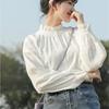 Рубашка Wooden Ear женская дизайнерская Sense Niche Spring Белая рубашка с длинными рукавами и верхом
