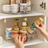 Кухонная бутылка для приправ, прозрачная круглая вращающаяся стойка для хранения, ящик для хранения