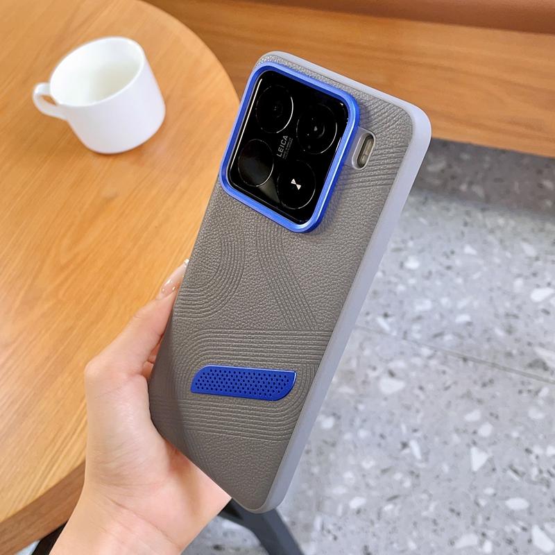 Чехол для Xiaomi 14/14 Pro/15/15 Pro, защитный, из ПУ кожи, с теплоотводом, задняя крышка для мобильного телефона