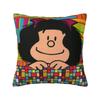 Vintage Quino Comic Mafalda Throw Pillow Case Decoration D Printed Cartoon Mang Sofa Cushion Cover Polyester Soft Pillowslip