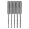 5 шт. Бур для перфоратора с твердосплавной напайкой, спиральный, 2 канавки, ударный бур для кирпича, камня