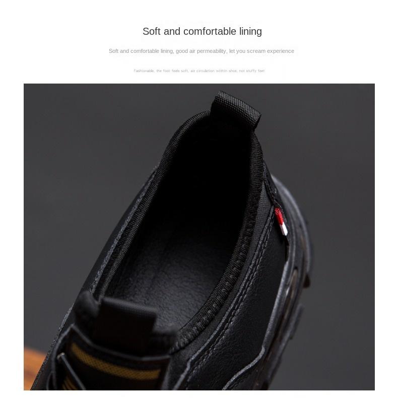 Повседневная обувь Мужская кожаная весна и осень Мужские кроссовки на мягкой подошве Мужская обувь