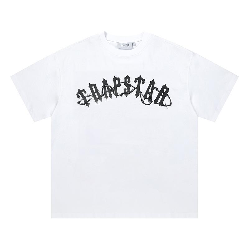 Cross-border new graffiti letter printing European and American street trendy brands loose and versatile casual men's and women's short-sleeved round