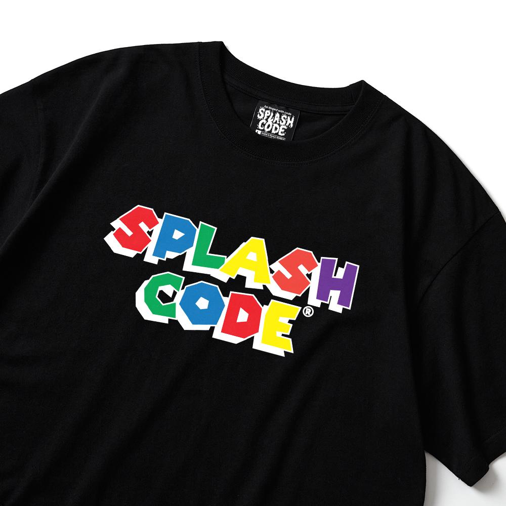Seupeullaesikodeu Футболка с коротким рукавом Черная - Splashcode Pop
