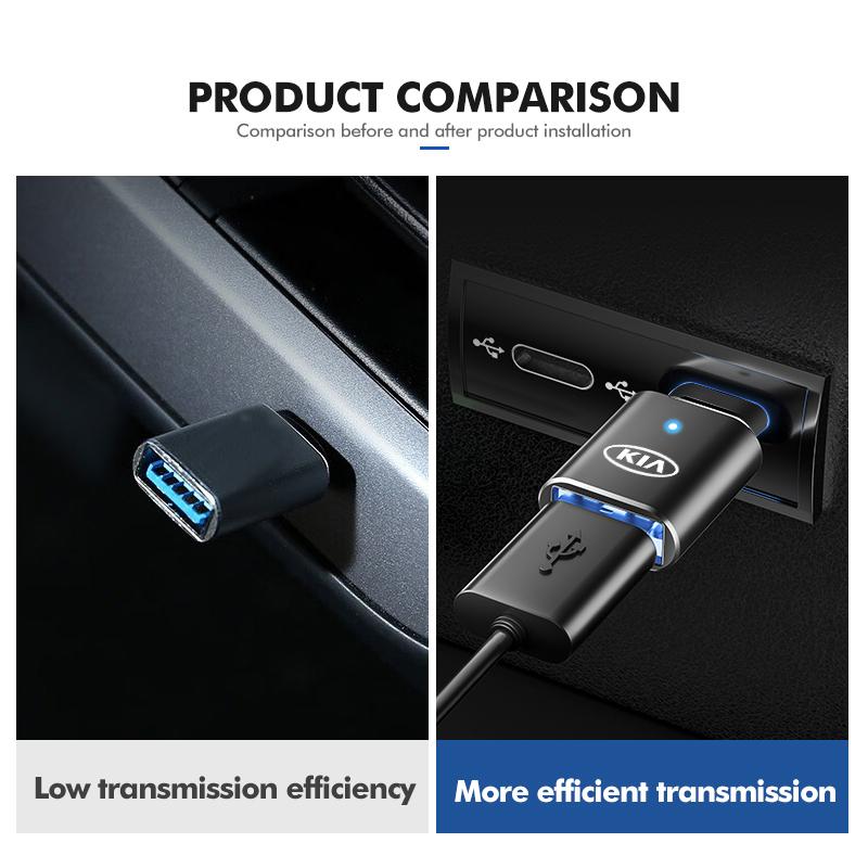 CNR2 For KIA 1/2PCS Car USB Type C Converter Alloy ABS Car Charger Connector Auto Accessories K5 K2 Optima Soul Spectra Niro Cadenza