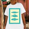 Coastal Fish Graphic Tee, Beach Vacation Shirt, Vintage Seafood Market T Shirt, Coastal Grandma, Summer Ocean Lover Top Tee