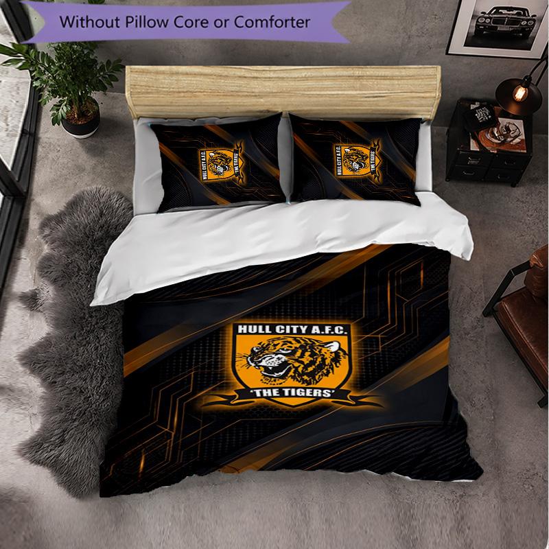 Hull FC Pattern Microfiber 3Pcs Bedding Set Decor Duvet Cover Set For Bedroom Home Use