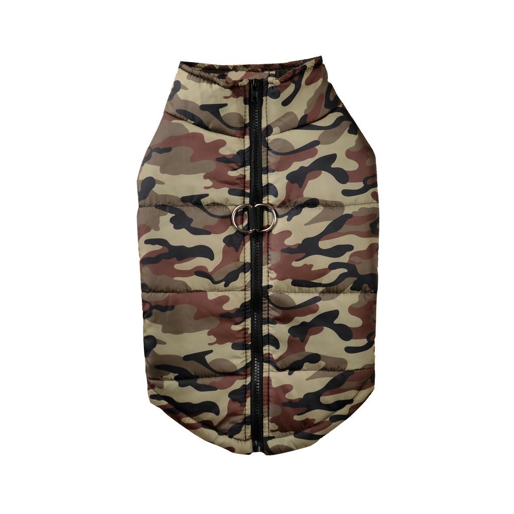 Windproof Dog Coat Clothes Autumn Winter Cozy Pet Puppy Apparel Cats Jacket Camouflage Print Warm Costumes For Big Dogs Golden Retriever Clothing