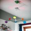 6-Arm Colorful Eyeball Chandelier Mid-Century Modern Pendant Lamp for Bedroom, All Spaces For Dinging Room Celling Lighting Fixture