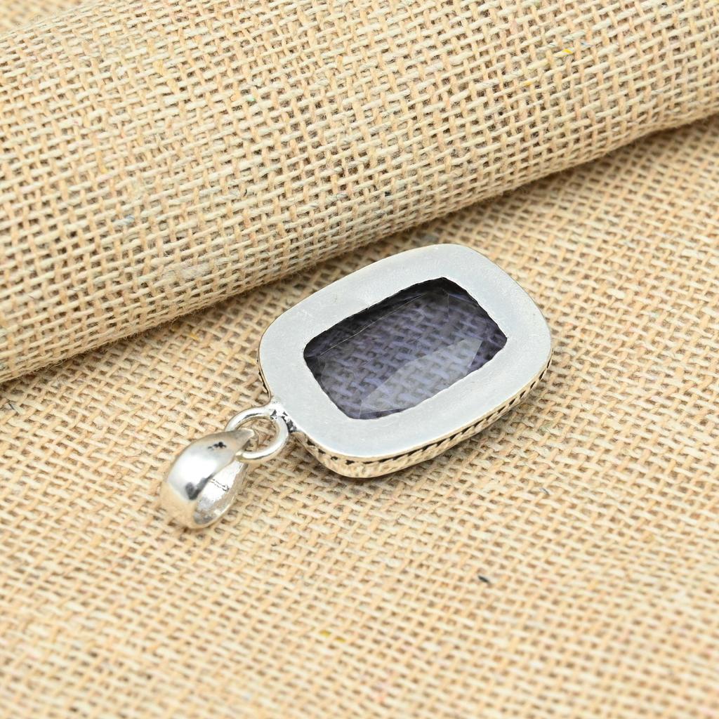Tanzanite Gemstone 925 Sterling Silver Handmade Jewelry Gift for Her Anniversary Pendant