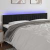 vidaXL LED Kopfteil Schwarz 160x5x78/88 Cm Samt