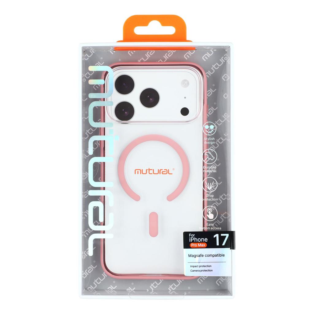 MUTURAL For iPhone 17 Pro Max Case Compatible with MagSafe Translucent PC+TPU Phone Cover