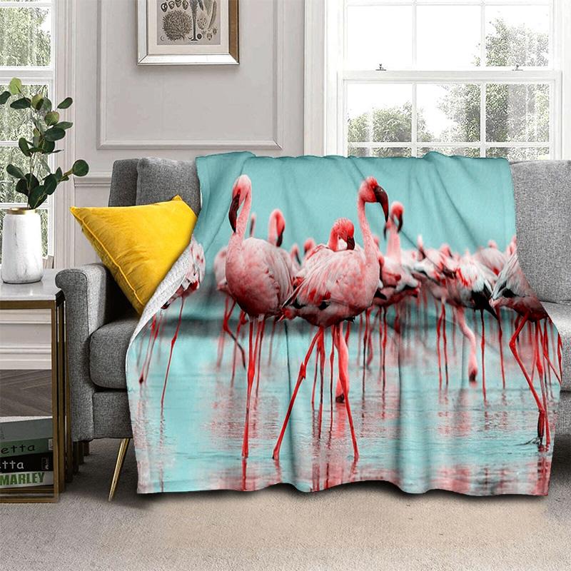 HD розовое одеяло с изображением тропического леса, птицы, фламинго, мягкое одеяло для дома, спальни, кровати, дивана, дорожного чехла для пикника, детское одеяло