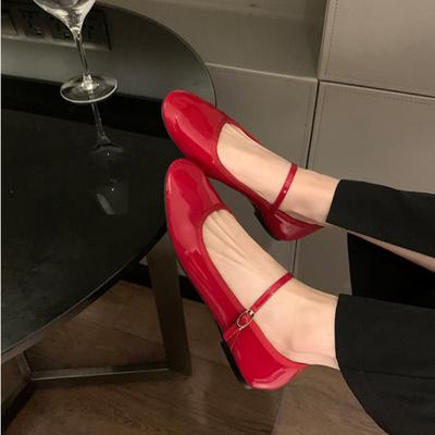 Женские балетки Мэри Джейн, женские балетки с круглым носком, глянцевые кожаные балетки, женские танцевальные балетки для вечеринок, балов, свадебных туфель