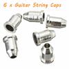 6 шт. Детали Хром Музыкальный Темперамент Telecaster 1/4" Струнные Наконечники Колпачки для Струн Гитары