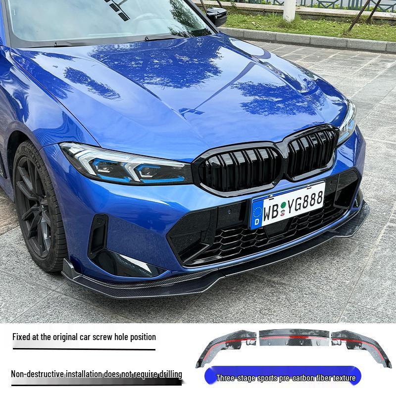 Комплект переднего сплиттера и бампера для BMW 3 серии 20-25 - Черный MP