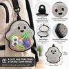 Cute Ghost Shape Ghost Pouch 3D Printed Hanging Storage Pouch Ghost Keychain  Small Item Storage