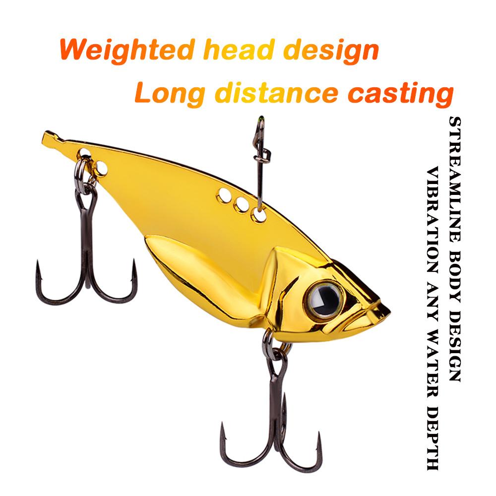 5g-20g Submerged VIB Lure Bait Gold / Silver Metal Sequin Road Sub False Bait Cockmouth Sea Bass Bionic Bait