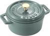 Staub Pico Cocotte Round Eucalyptus Small Hand Cast Enamel Pot Japanese Product with Serial La Cocotte Round "Mini 10cm" [Authorized Number] Z1025-315