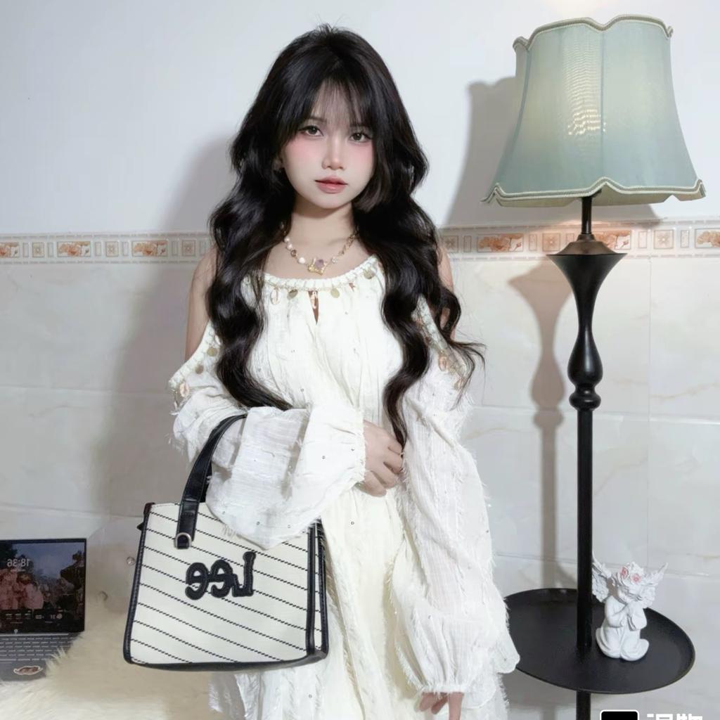 New Lee Fabric Tote Bag, Shoulder Bag, Crossbody Bag, Handbag Regular Women's Ecru LE240074M-903