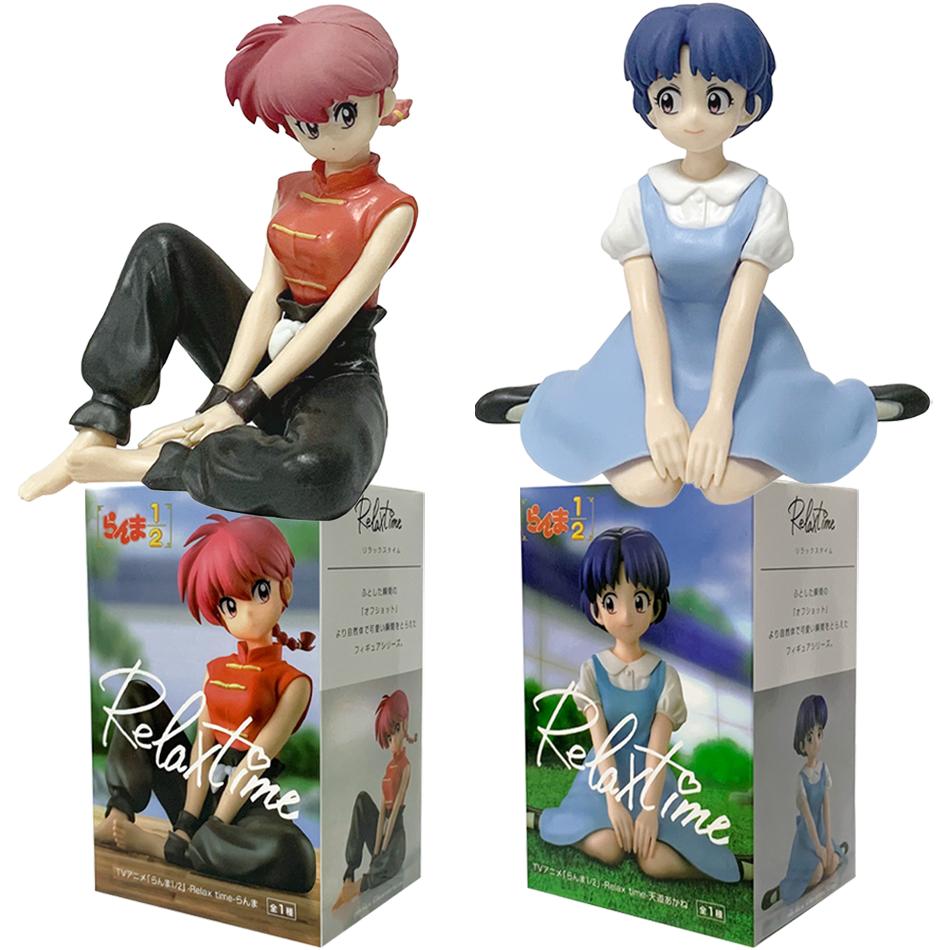 НОВИНКА В НАЛИЧИИ 10 см Ranma 1/2 Тэндо Аканэ Ранма ПВХ Аниме Фигурка Периферия Каваи Сидячие Игрушки Настольные Украшения для Автомобиля Модель Подарки