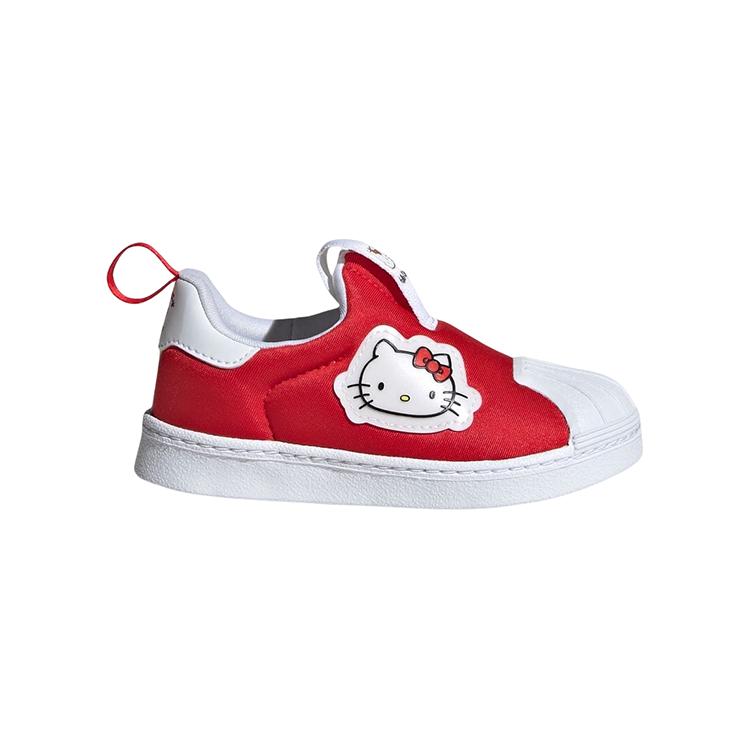 Hello Kitty x Adidas Originals SUPERSTAR 360 Comfortable Low top Skateboard Shoes Red White Infant And Toddler GY9213