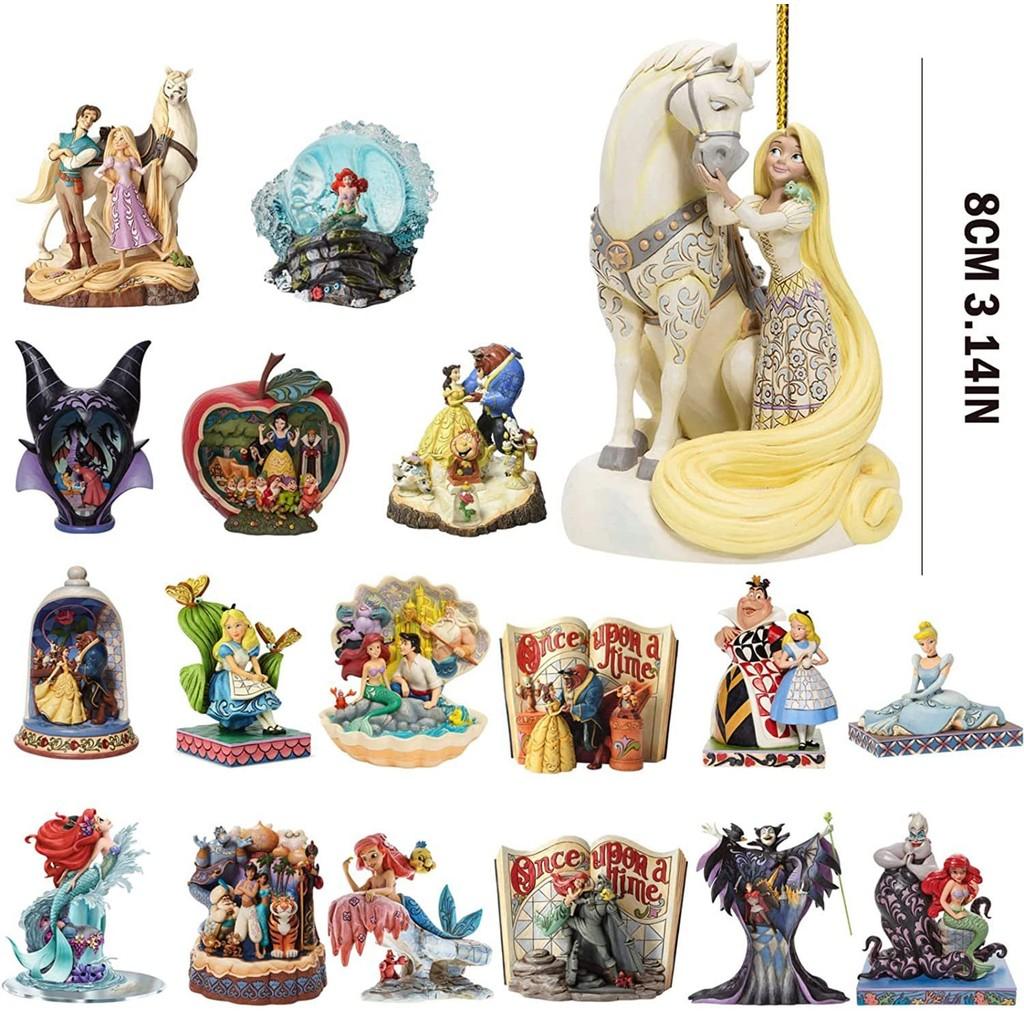 Beautiful Princess And Beast Acrylic Cartoon Christmas Tree Ornament For Parties