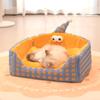 Зимняя теплая кровать для кошек, мягкая плюшевая кошачья кроватка, симпатичная кровать для кошек, съемный кошачий диван, утолщенная кровать для сна для кошек, товары для животных