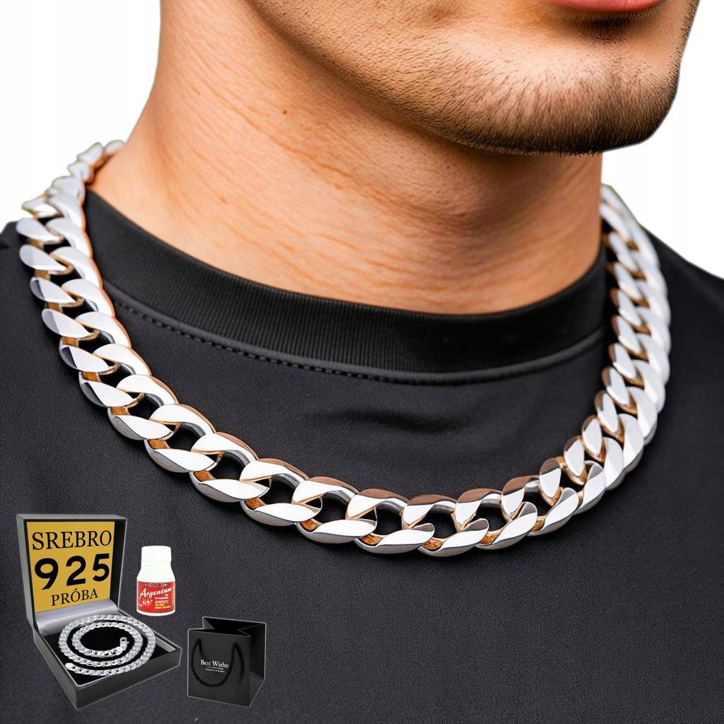 FULL Men' Chain Silver Chain THICK 13mm Armor Diamond