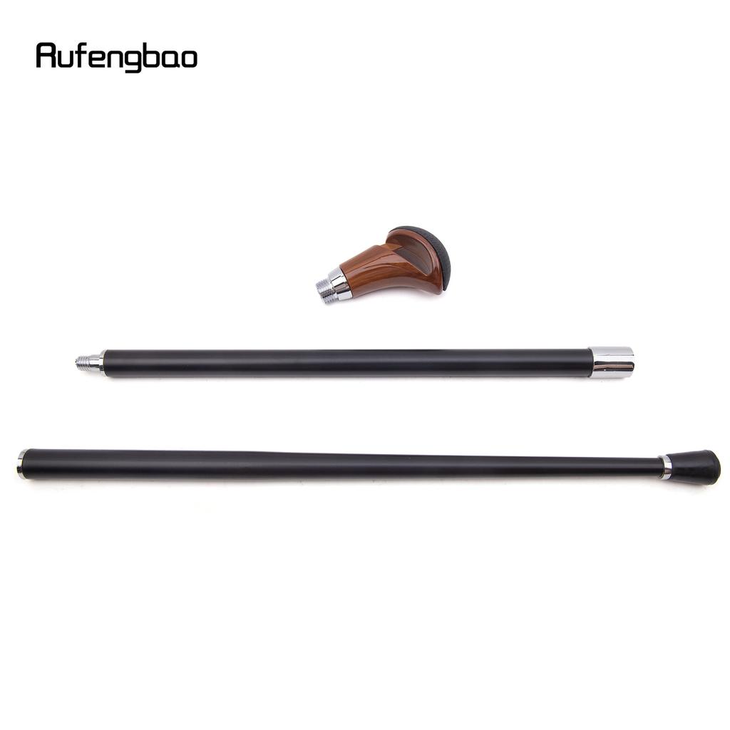 Red Black Leather Silver Walking Cane Fashion Decorative Walking Stick Gentleman Elegant Cosplay Cane Crosier 94cm