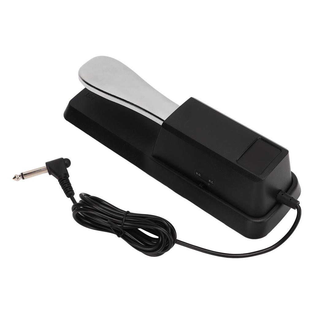 Sustain Pedal with Cable Metal Foot Pedal Compatible with All Electronic Keyboards Digital Piano