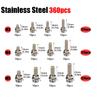 360-piece stainless steel Phillips head machine bolt and nut set, M3/M4/M5, suitable for DIY and home repair and maintenance.