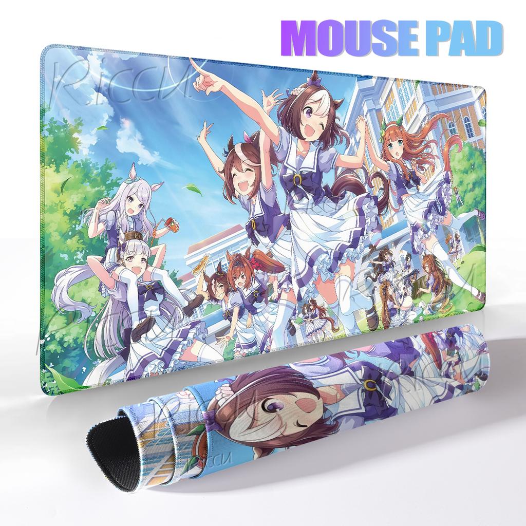 Красивая Девушка Аниме Игра Коврики для Мыши Umamusume Настольные Коврики Большие Расширенные Противоскользящие Коврики Игровые Аксессуары Ковры для Компьютерной Клавиатуры