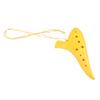 Abaodam 12-Hole Alto Ocarina, Washable Plastic, for Students and Beginners, Small Practice Instrument, Yellow, 18 X 10 X 5 Cm, Approx. 150 G, Glossy F