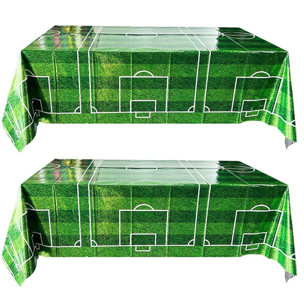 2PCS Waterproof Soccer Match Table Cover Stain-resistant Football Sport Table Linen Party Decor