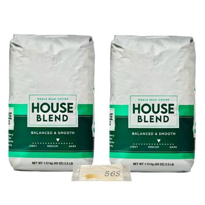 Кофейные зерна Costco Kirkland House Blend Coffee 1130 г, стандартный набор из 2 шт.