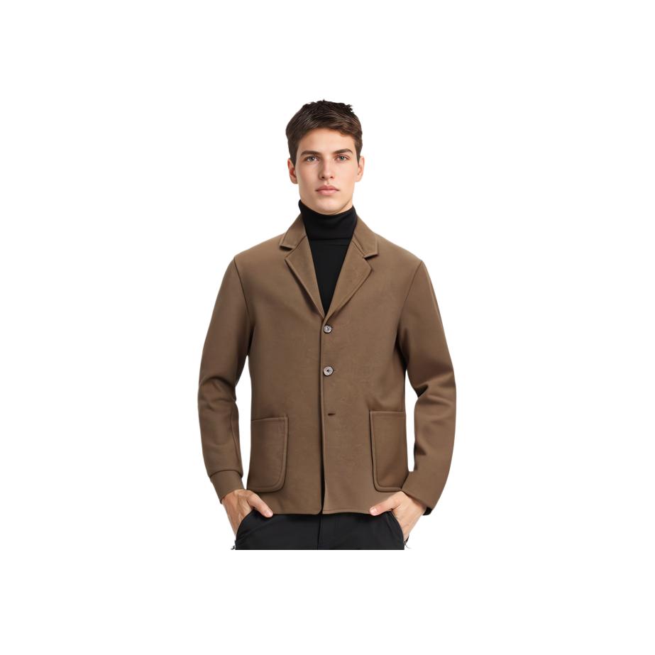 Uniqlo Однотонный повседневный костюм Мужские костюмы Коричневый 442175-38