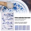 Pottery Decal  Simple Operation Convenient DIY Blue And White Underglaze Decal Paper Ceramic Tool for Gift