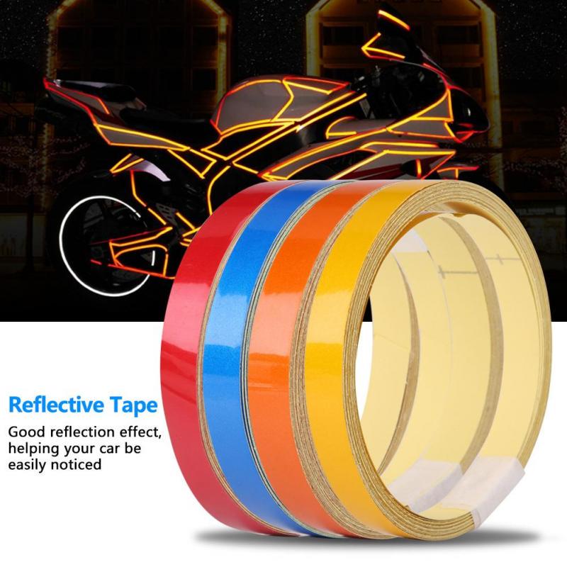 Светоотражающая предупреждающая лента 1 см * 5 м, наклейка, наклейка для автомобиля, мотоцикла, кузова автомобиля