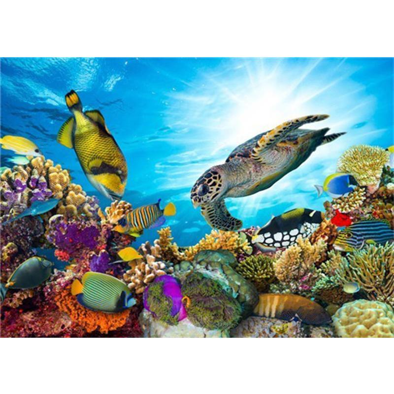 Алмазная картина Морская звезда, полная квадратная мозаика, художественная Алмазная вышивка, пейзажная картина из стразов, украшение для дома