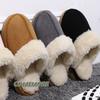 Удобные пушистые зимние тапочки для женщин, домашняя обувь, плюшевые тапочки из искусственного меха, теплые домашние туфли без запаха, повседневная обувь на плоской подошве