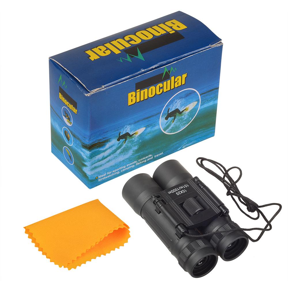 10x25 1000m Long Range Folding Mini Telescope Hd Powerful Binoculars For Outdoor Camping Tourism With Neck Rope
