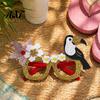 Summer Party Sunglasses Hawaiian Tropical Glasses, Glitter Felt Beach Pool Eyeglasses, Accessories Ocean Luau Style Eyewear for Photo Booth
